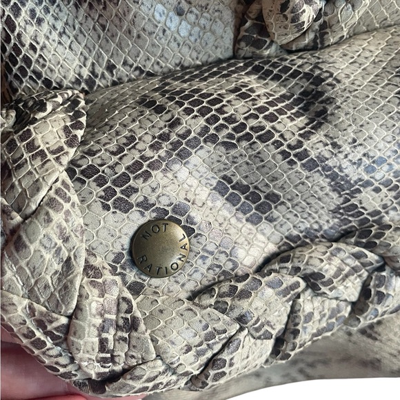 Not Rational‎ Hansel D Leather Snakeskin Diaper Bag, EUC - Picture 3 of 7